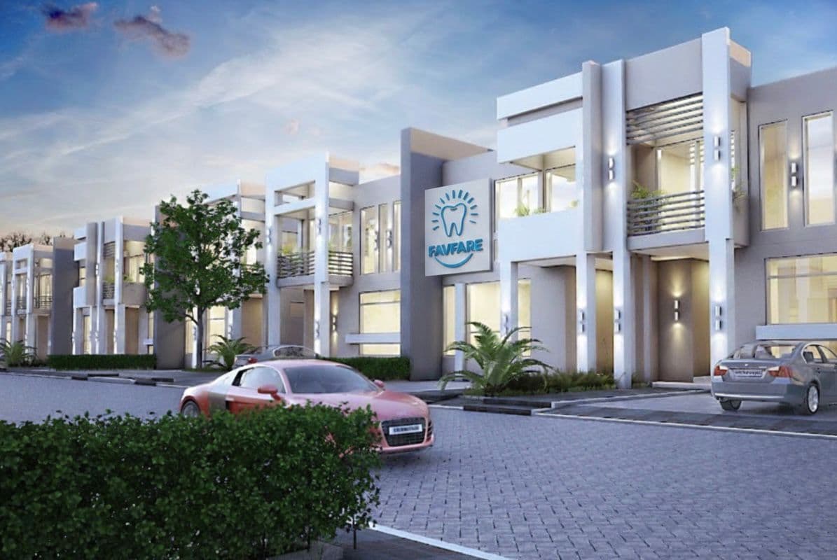 The bright and modern reception area of the clinic.